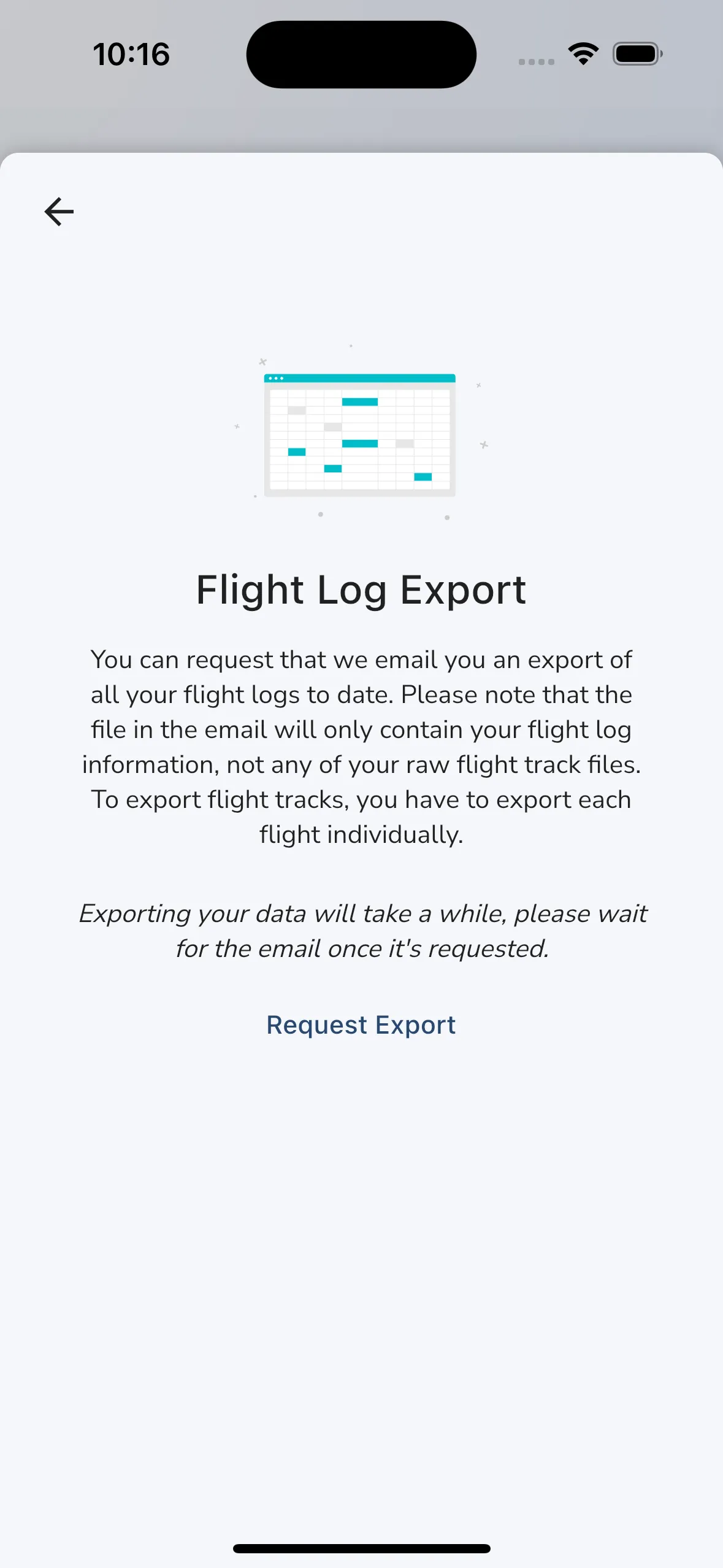 Flight Log Export